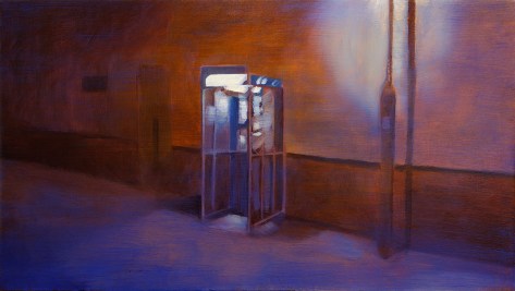 Phonebooth I, 2012, Oil on canvas, 54x96cm
