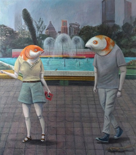 一隻跑過的松鼠 | A Running Squirrel Oil on canvas, 88 x 100 cm 2015