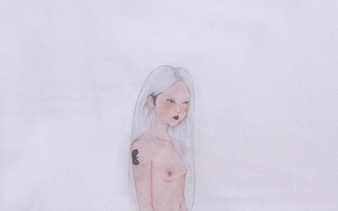 Honey and Flower Color and ink on paper 50 x 23 cm (2011)